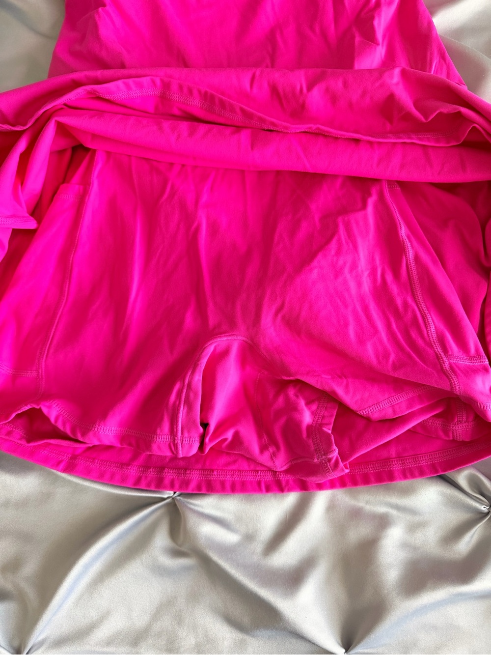 Bright Hot Pink Strappy Romper - Picture 2 of 4